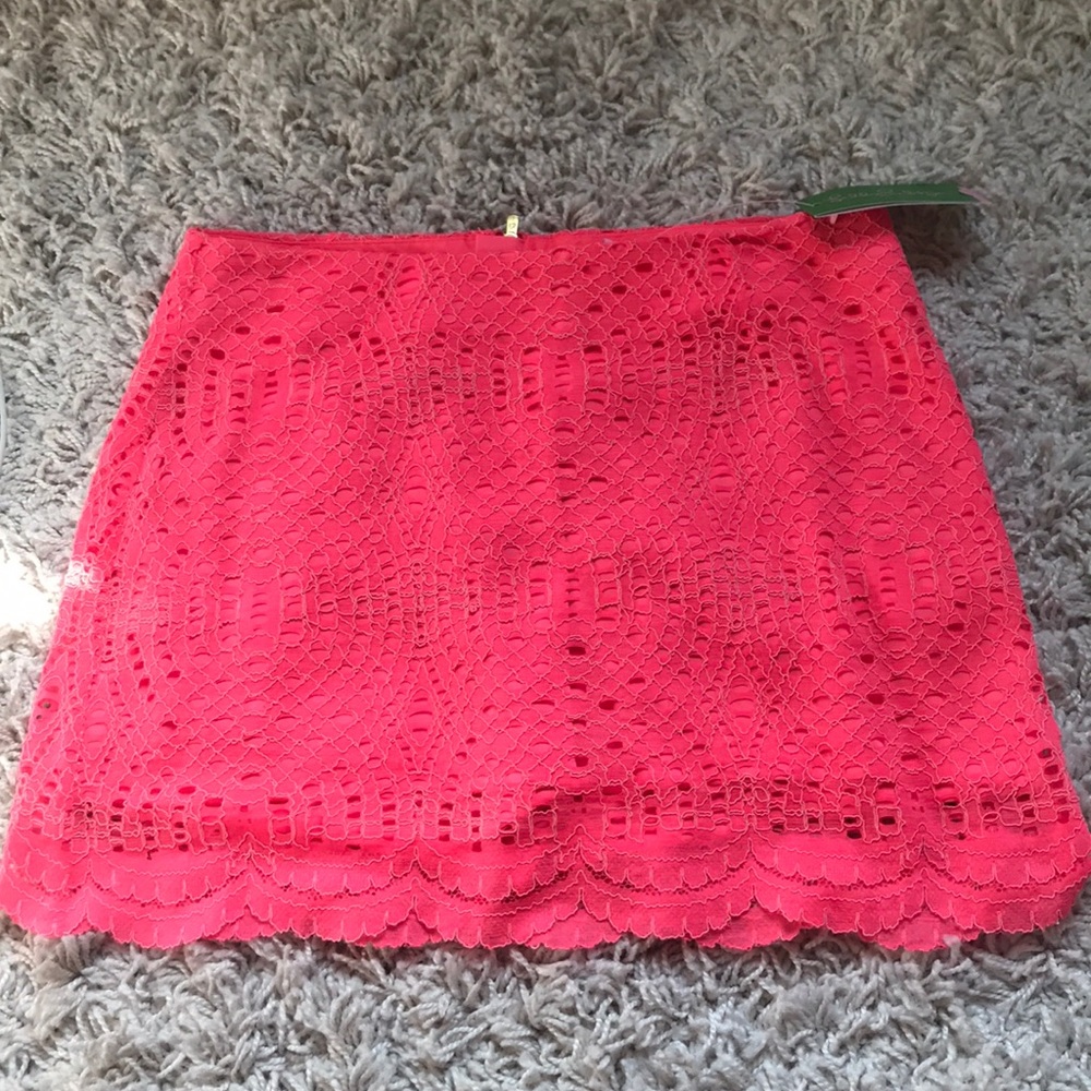 Lilly Pulitzer pink lace skort